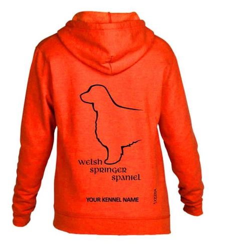 Welsh Springer Spaniel Dog Breed Men's Hoodies Full Zipped Heavy Blend Dogeria Design