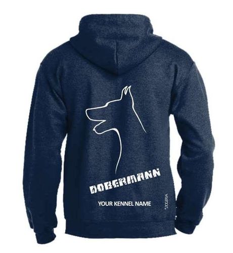 Dobermann Dog Breed Hoodies Full Zipped Women's & Men's Styles Exclusive Dogeria Design