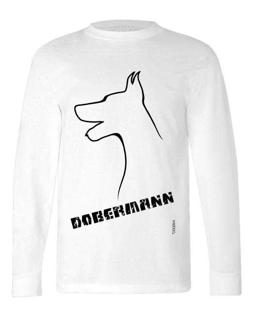 Dobermann T-Shirt Adult Long-Sleeved Premium Cotton