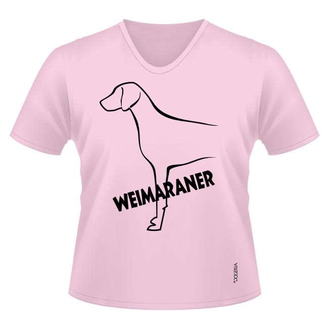 Weimaraner T-Shirts Women's V Neck Premium Cotton