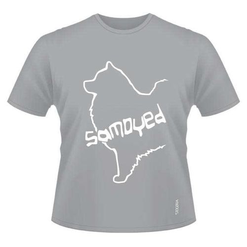 Samoyed T-Shirts Roundneck Short Sleeve Heavy Cotton