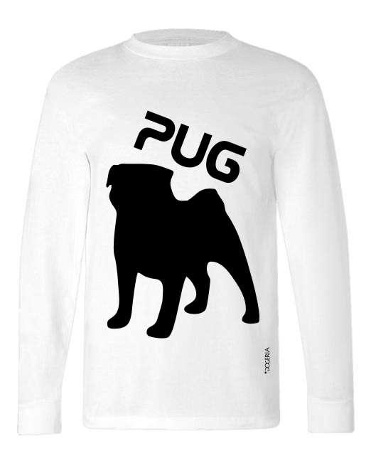 Pug Dog Breed T-Shirts Adult Long-Sleeved Premium Cotton