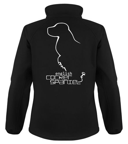 English Cocker Spaniel Dog Breed Design Softshell Jacket Full Zipped Women's & Men's Styles