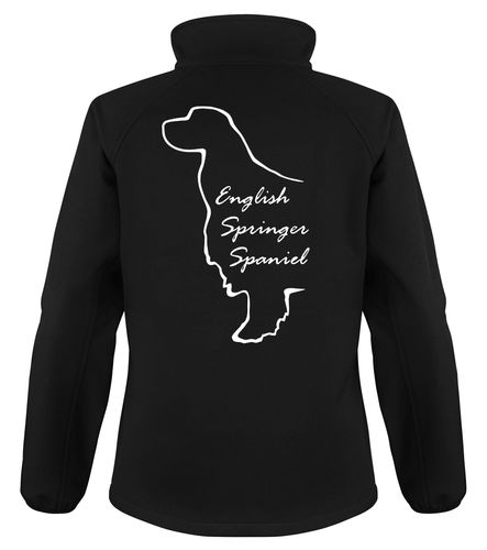 English Springer Spaniel Dog Breed Design Softshell Jacket Full Zipped Women's & Men's Styles