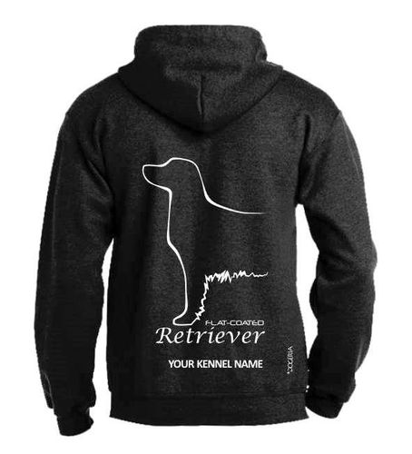Flat Coated Retriever Dog Breed Design Pullover Hoodie Adult Single Colour