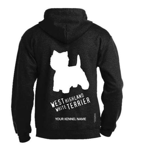 West Highland White Terrier Dog Breed Design Pullover Hoodie Adult Single Colour