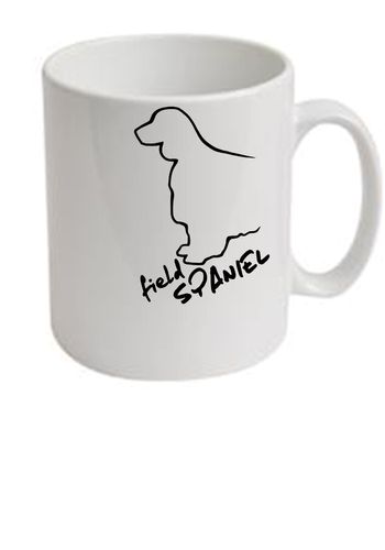 Field Spaniel Dog Breed Ceramic Mug Dogeria Design