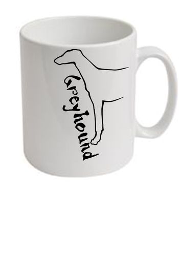 Greyhound Dog Breed Ceramic Mug Dogeria Design