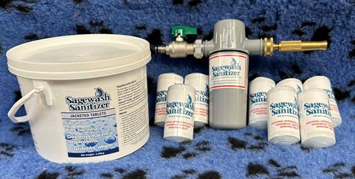 Sagewash Valve Spraying System Combo Pack with 8 Tablets