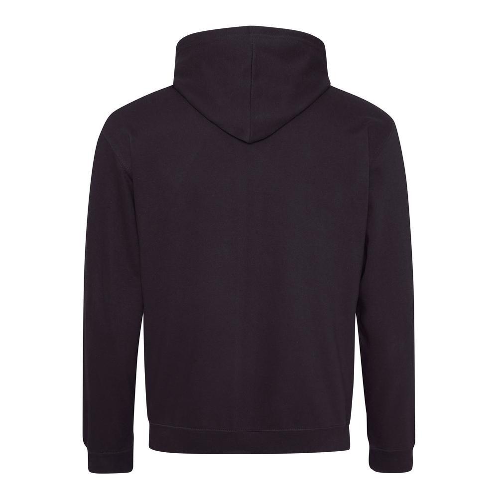 Contrast Plain Pullover Hoodie Jet Black/Gold