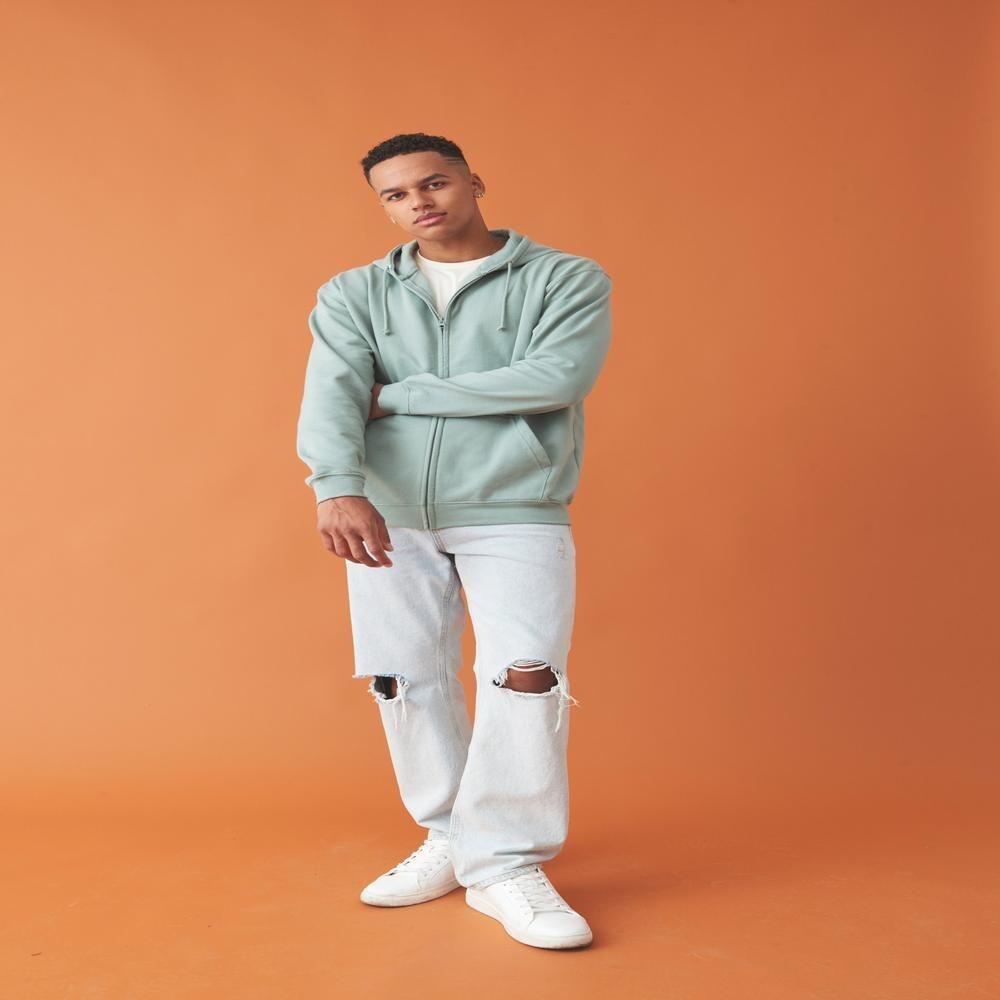 Plain Orange Crush Zipped Hoodie