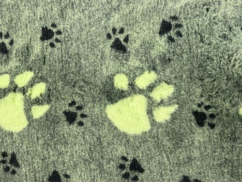 Dogeria Bedding for Dogs Green Backed Green with large and small paws
