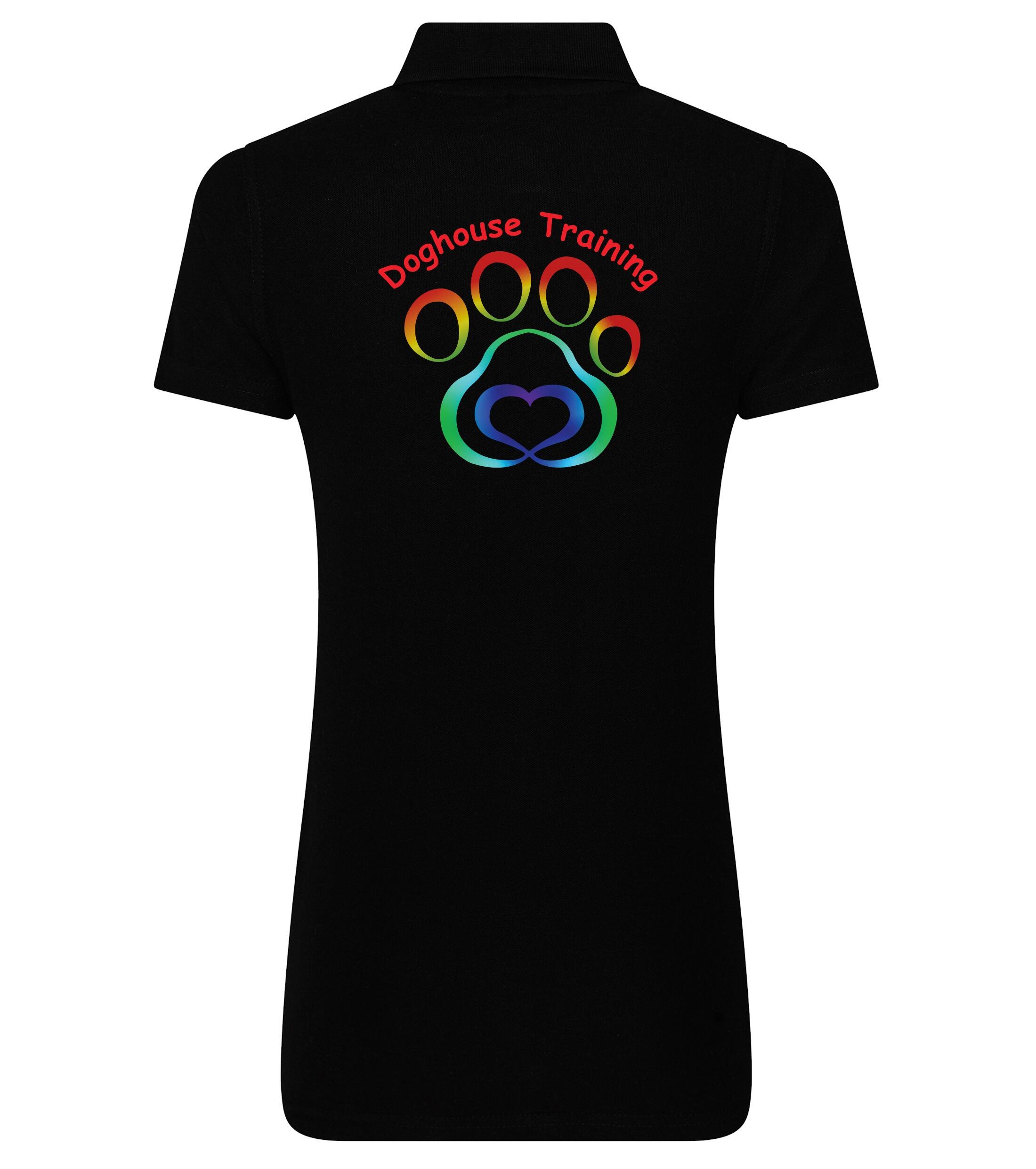Women's Doghouse Training Black Pro Polo