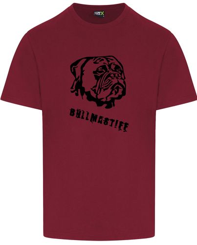 Unisex Bullmastiff T-Shirt Burgundy (Black)