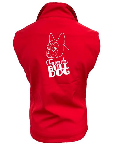 Female French Bulldog (Head) Softshell Red (White)