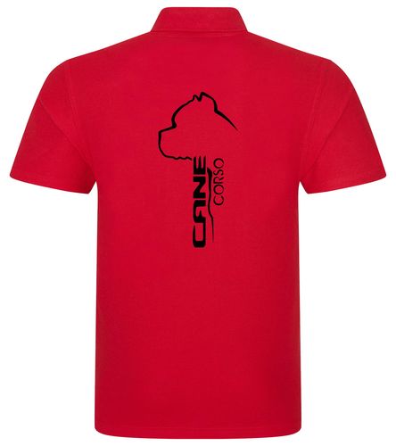 Unisex Cane Corso Polo Shirt Red (Black)