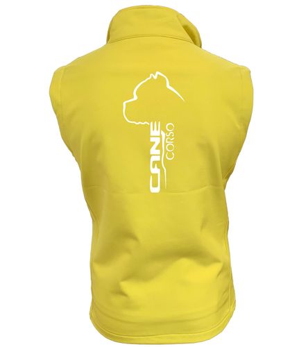 Female Cane Corso Softshell Gilet Yellow (White)
