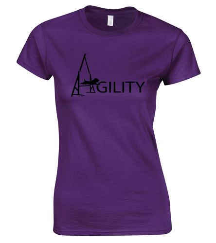 Female Agility Roundneck T-Shirt Purple (Black)