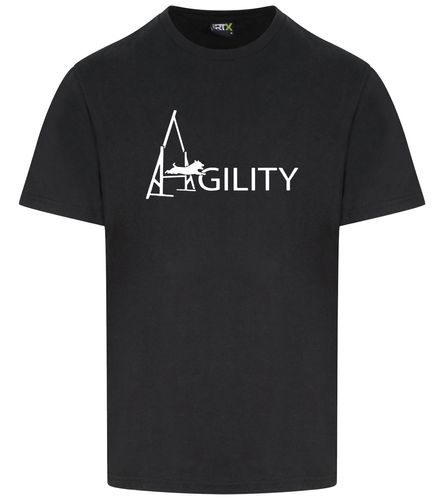 Unisex Agility Roundneck T-Shirt Black (White)