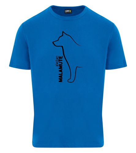 Unisex Alaskan Malamute Roundneck T-Shirt Sapphire Blue (Black)