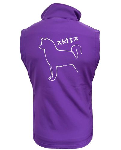 Unisex Akita Softshell Jacket Purple (White)