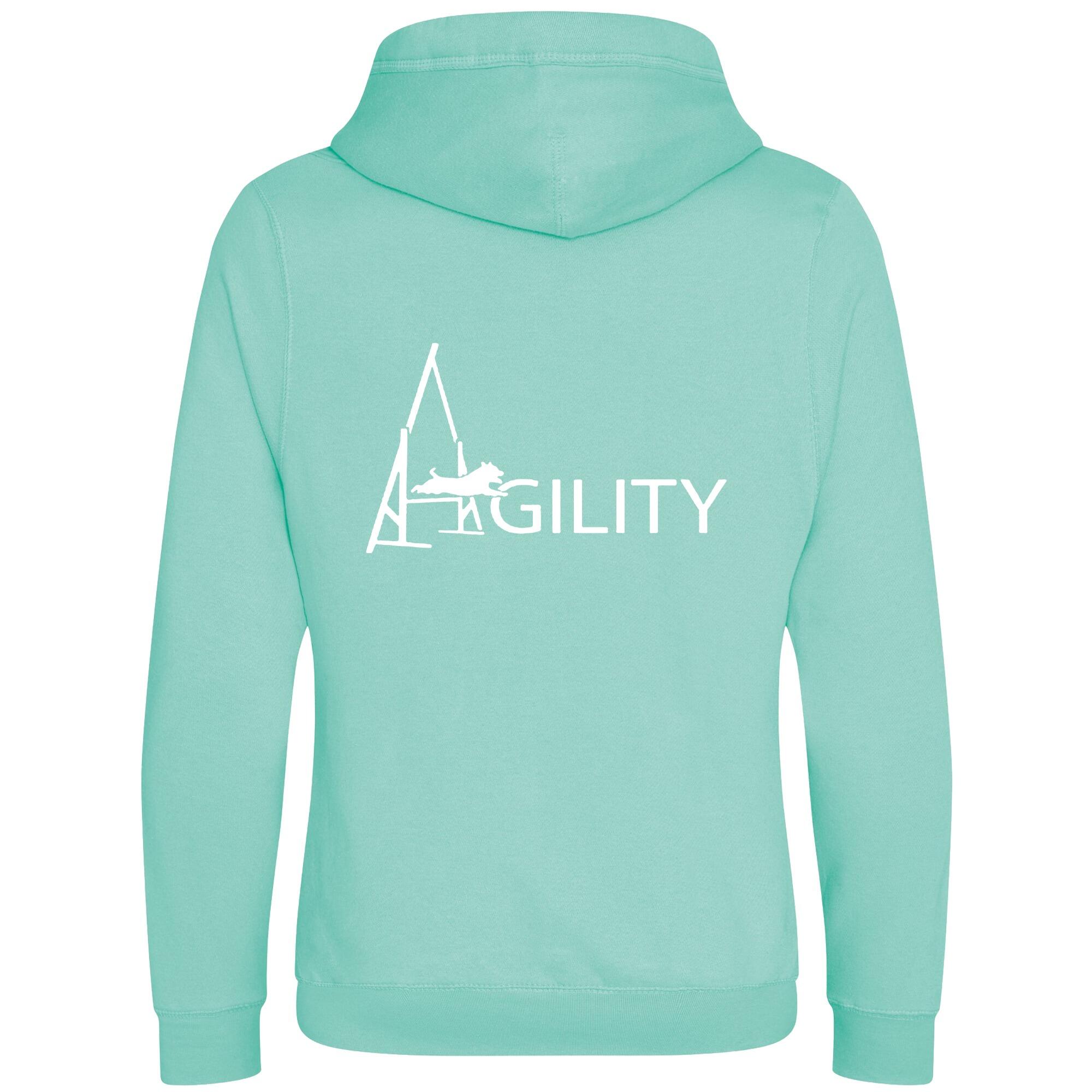 Peppermint Cross Neck Hoodies with "Agility A Frame" White Print - Agility Lifestyle Collection
