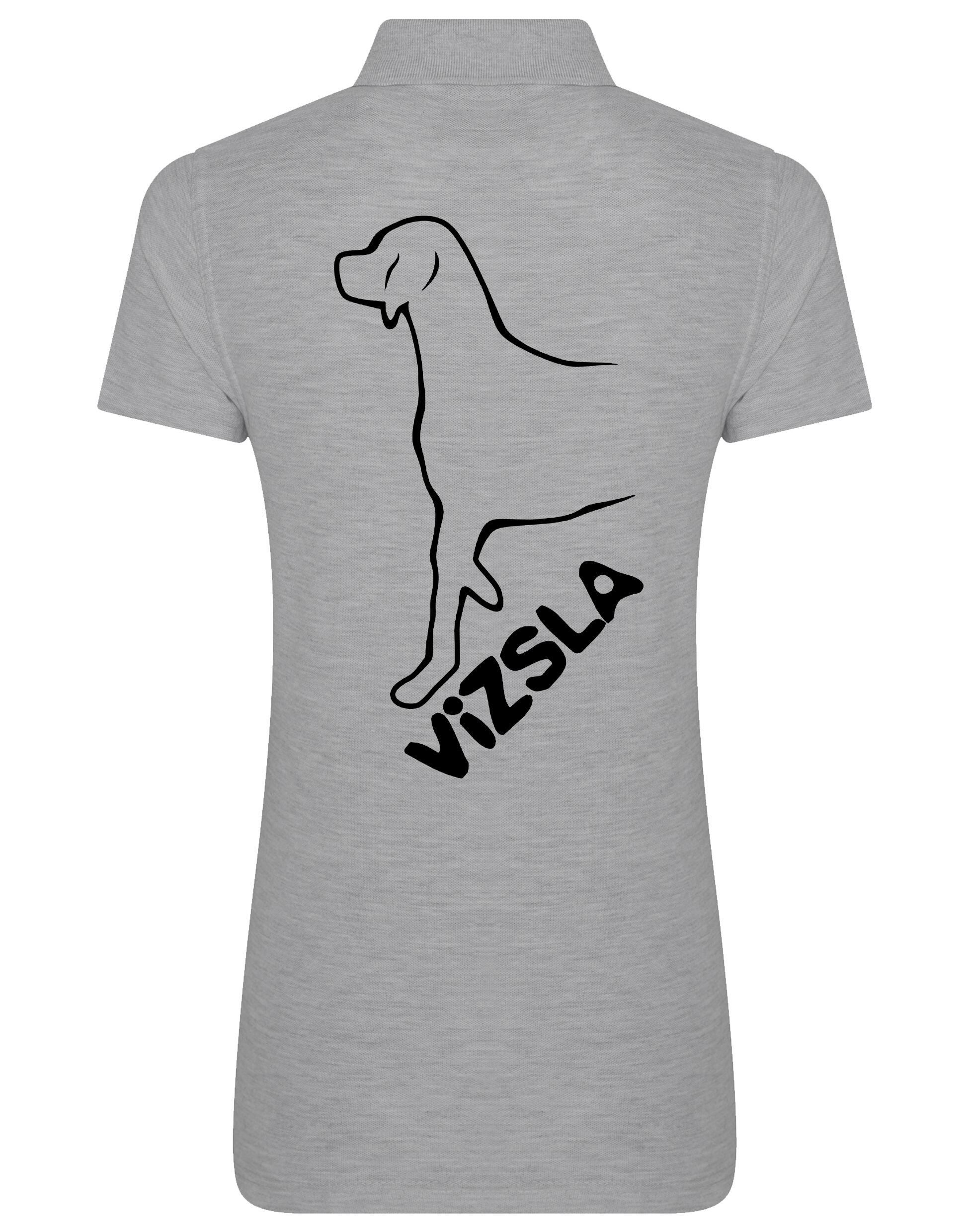 Women’s Cotton Polo with Vizsla Dog Breed Design