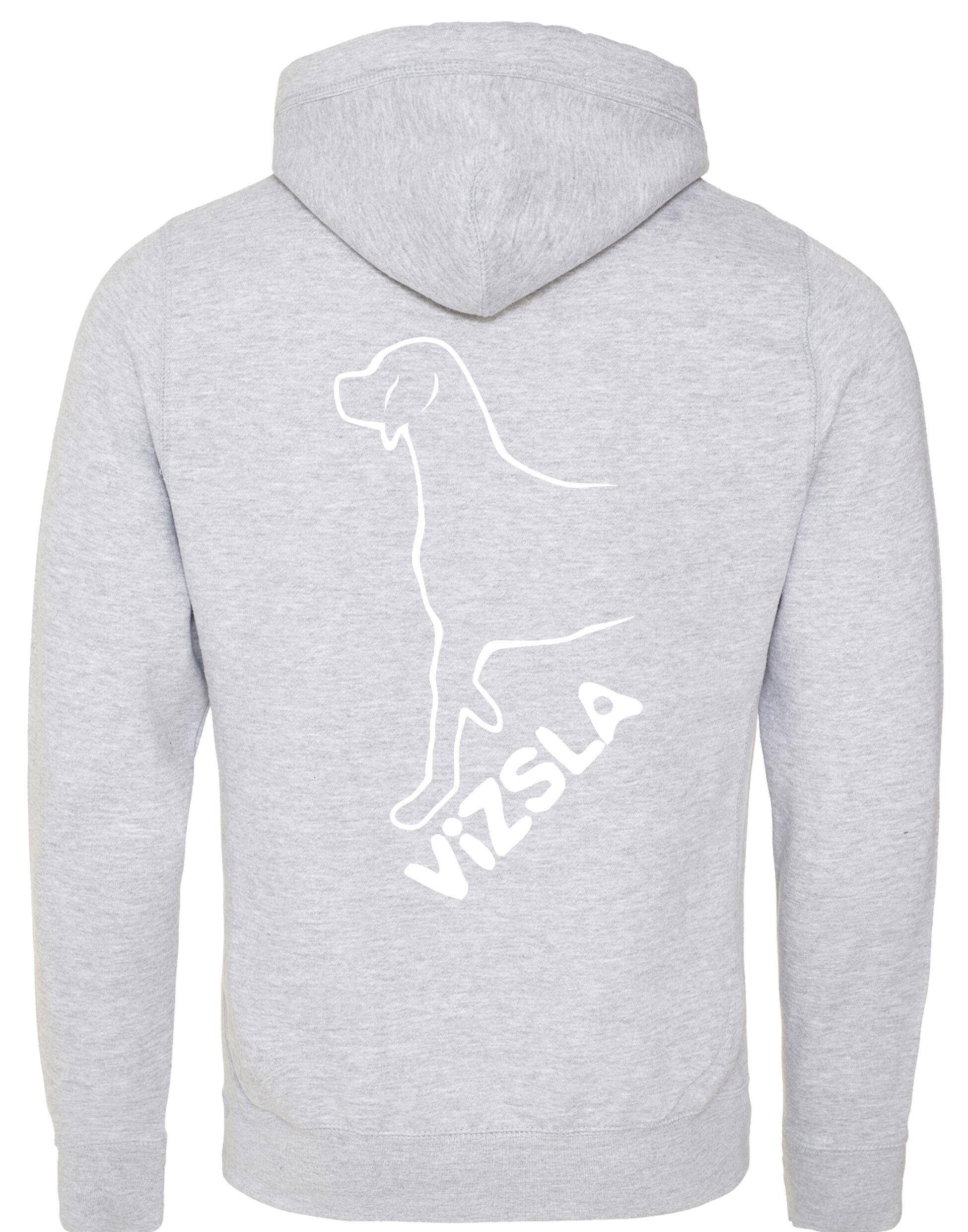 Unisex Crossneck Pullover Hoodie with Vizsla Dog Breed Design