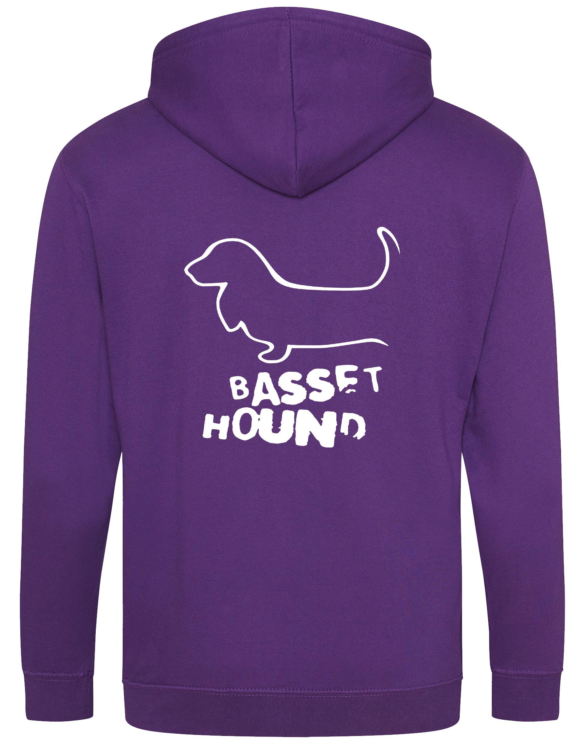 Basset Hound Dog Breed Design Zipped Hoodie – Style and Comfort for Dog Lovers