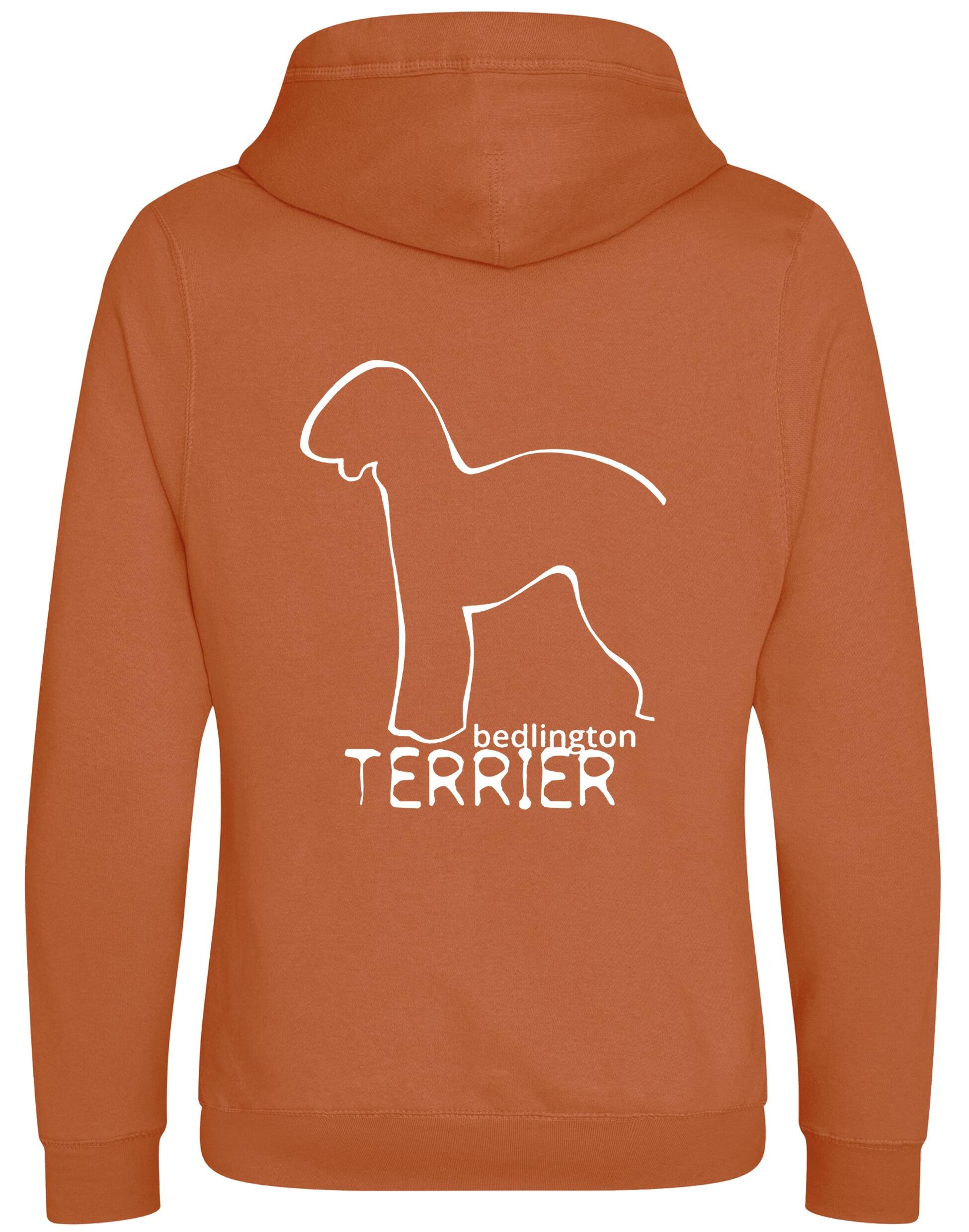 Unisex Crossneck Pullover Hoodie with Bedlington Terrier Dog Breed Design
