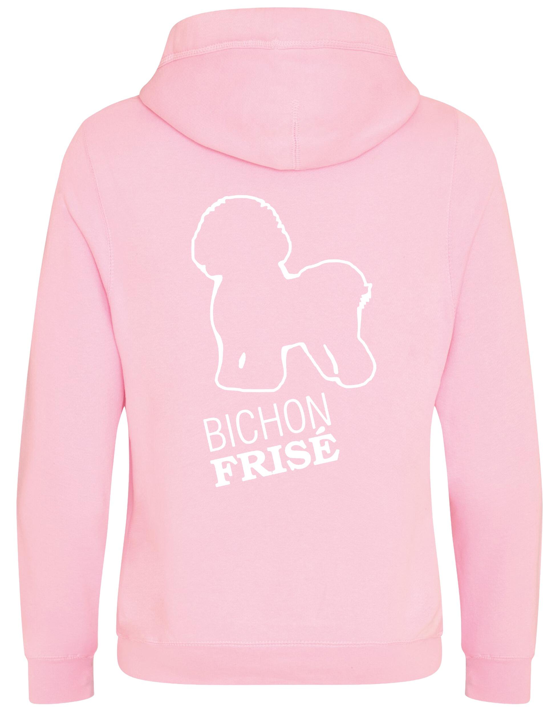 Unisex Crossneck Pullover Hoodie with Bichon Frise Dog Breed Design – A Must-Have for Bichon Frise Fans