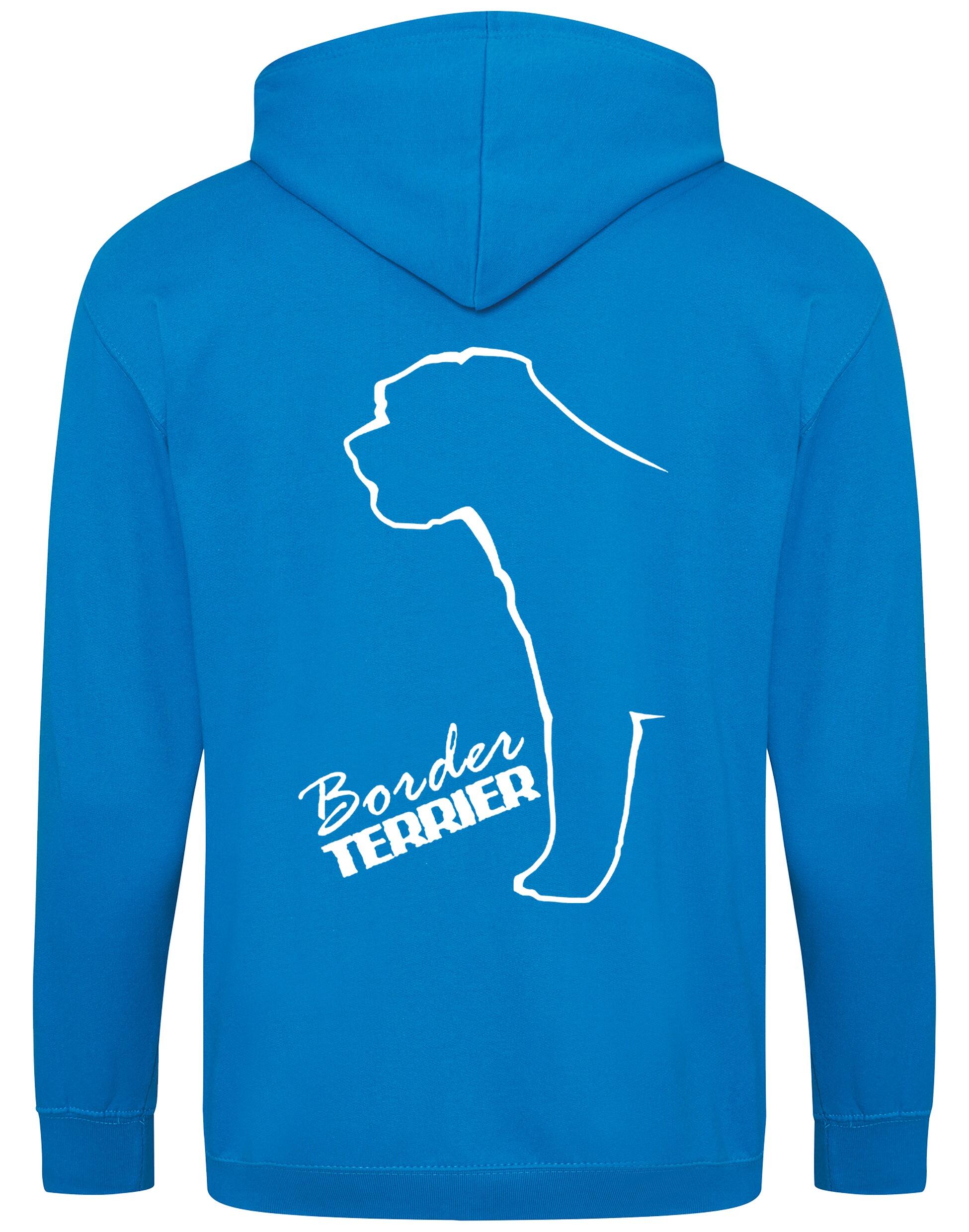 Border Terrier Dog Breed Design Zipped Hoodie – Style and Comfort for Dog Lovers