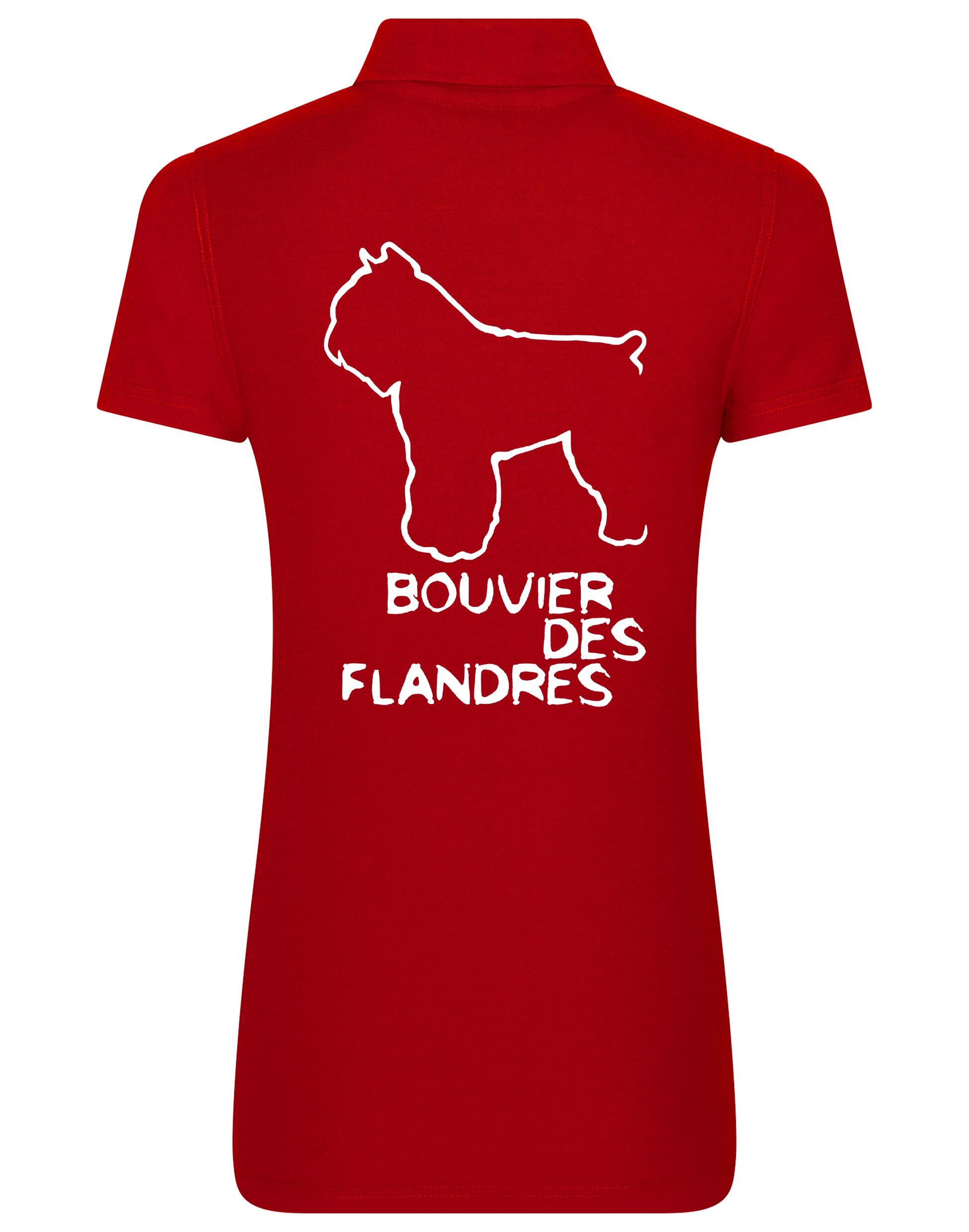 Women’s Cotton Polo with Bouvier des Flandres Dog Breed Design – For Bouvier des Flandres Enthusiasts