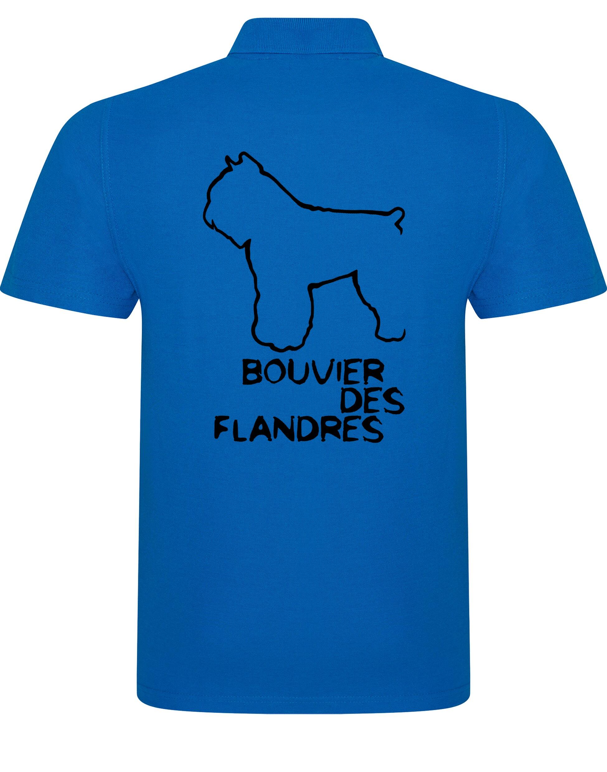 Unisex Cotton Polo with Bouvier Des Flandres Dog Breed Design – Comfort for Every Bouvier Lover