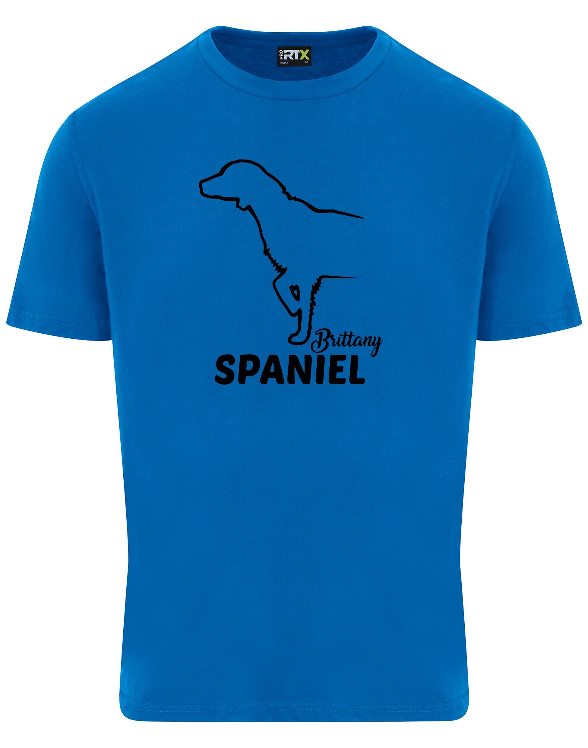 Unisex Roundneck T-shirt with Brittany Spaniel Dog Breed Design – Style for Every Brittany Spaniel Fan