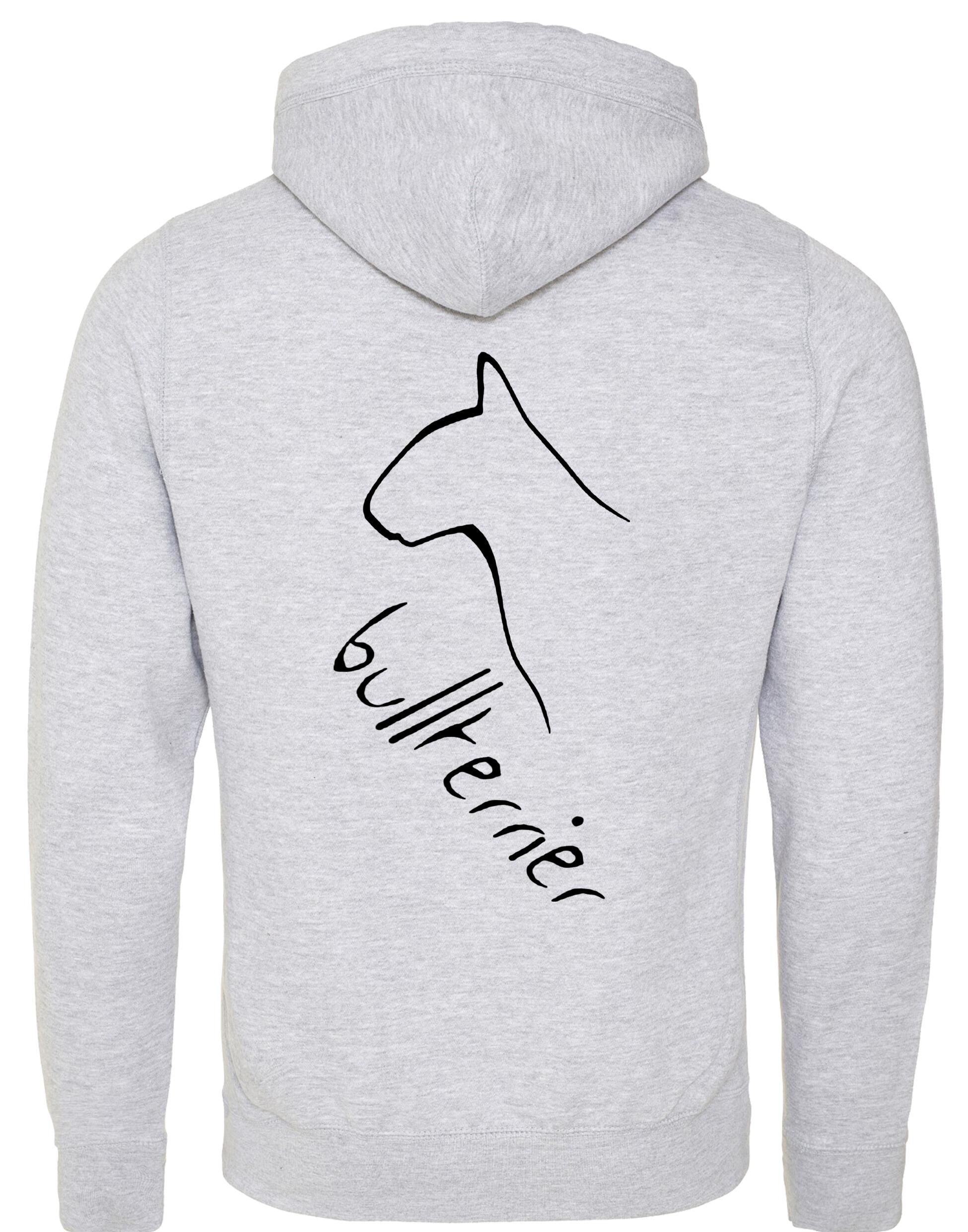 Unisex Crossneck Pullover Hoodie with Bullterrier Dog Breed Design – A Must-Have for Bullterrier Fans