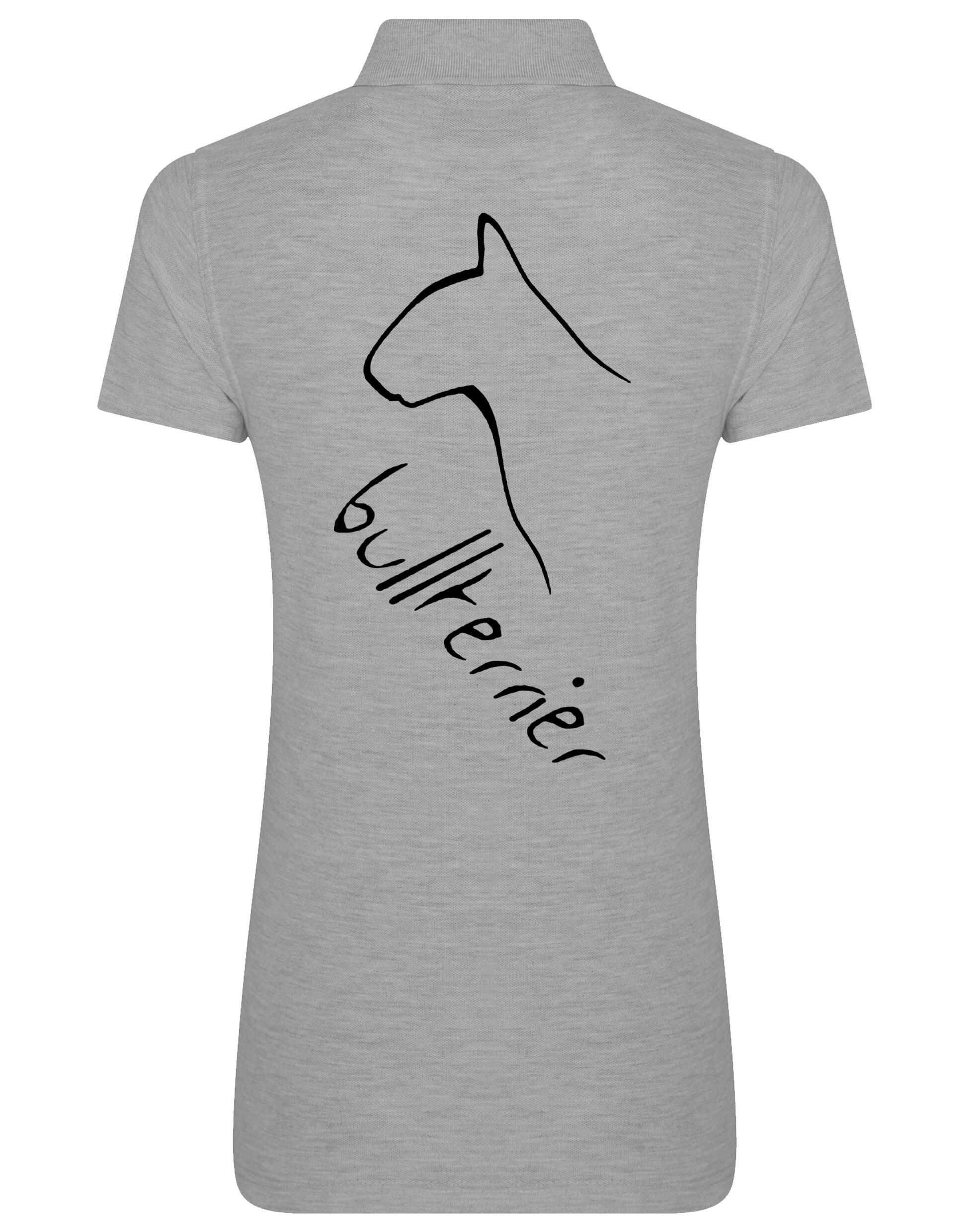 Women’s Cotton Polo with Bullterrier Dog Breed Design – A Must-Have for Bullterrier Enthusiasts