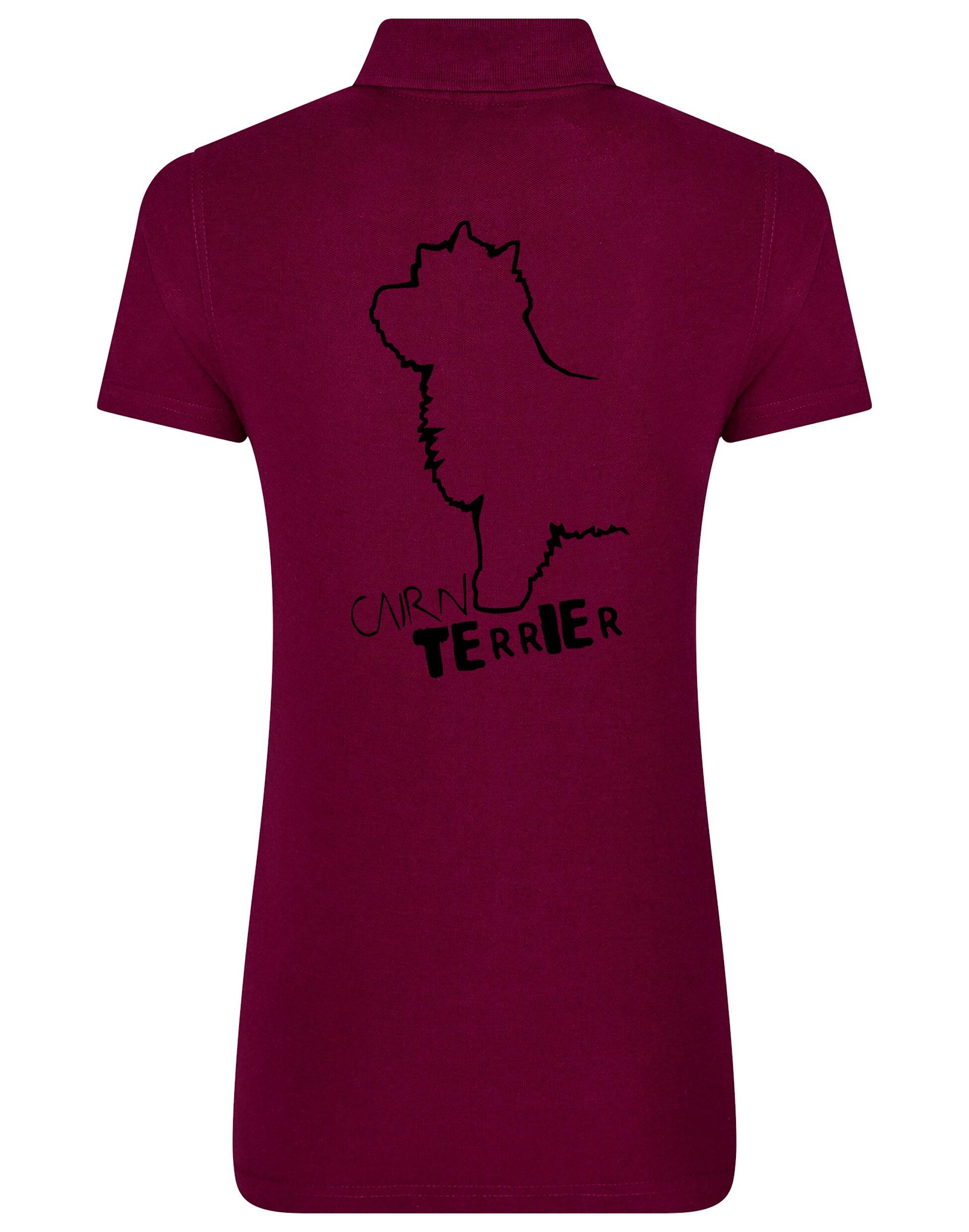 Women’s Cotton Polo with Cairn Terrier Dog Breed Design – A Must-Have for Cairn Terrier Enthusiasts