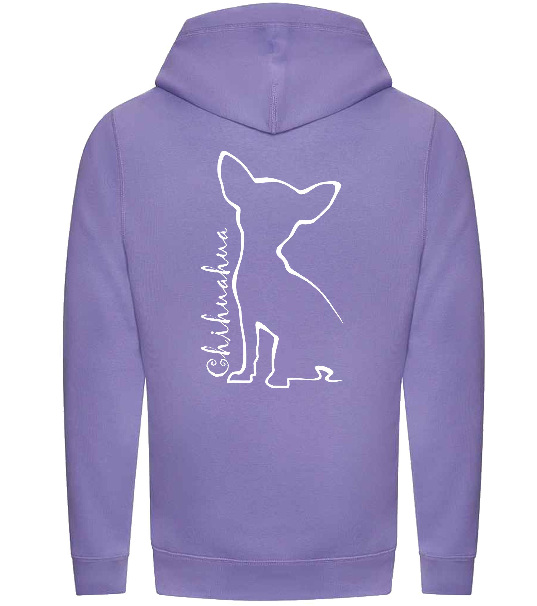 Unisex Crossneck Pullover Hoodie with Chihuahua Outline Design – A Must-Have for Chihuahua Fans