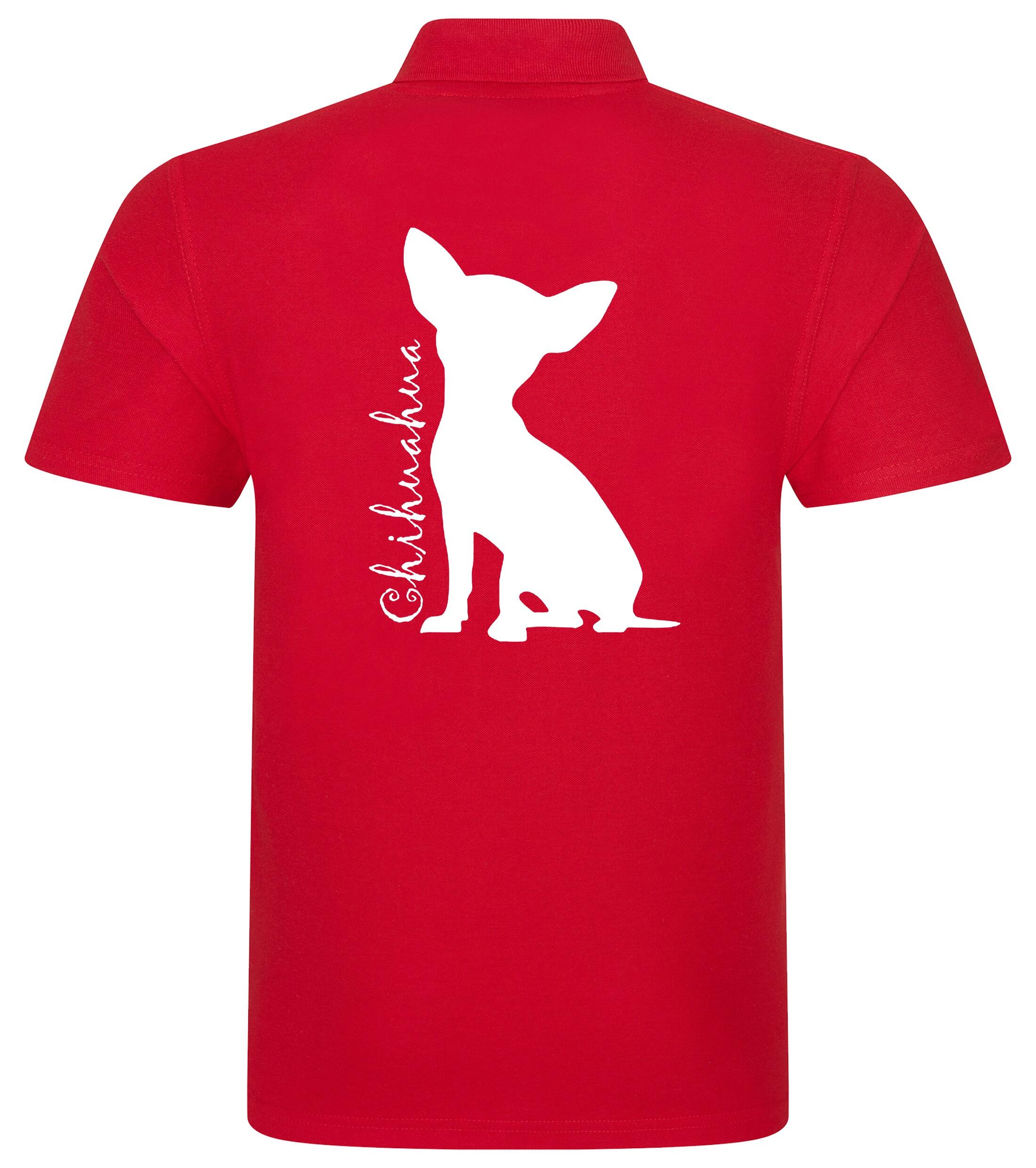 Unisex Cotton Polo with Chihuahua Silhouette Design – Style & Comfort for Chihuahua Lovers