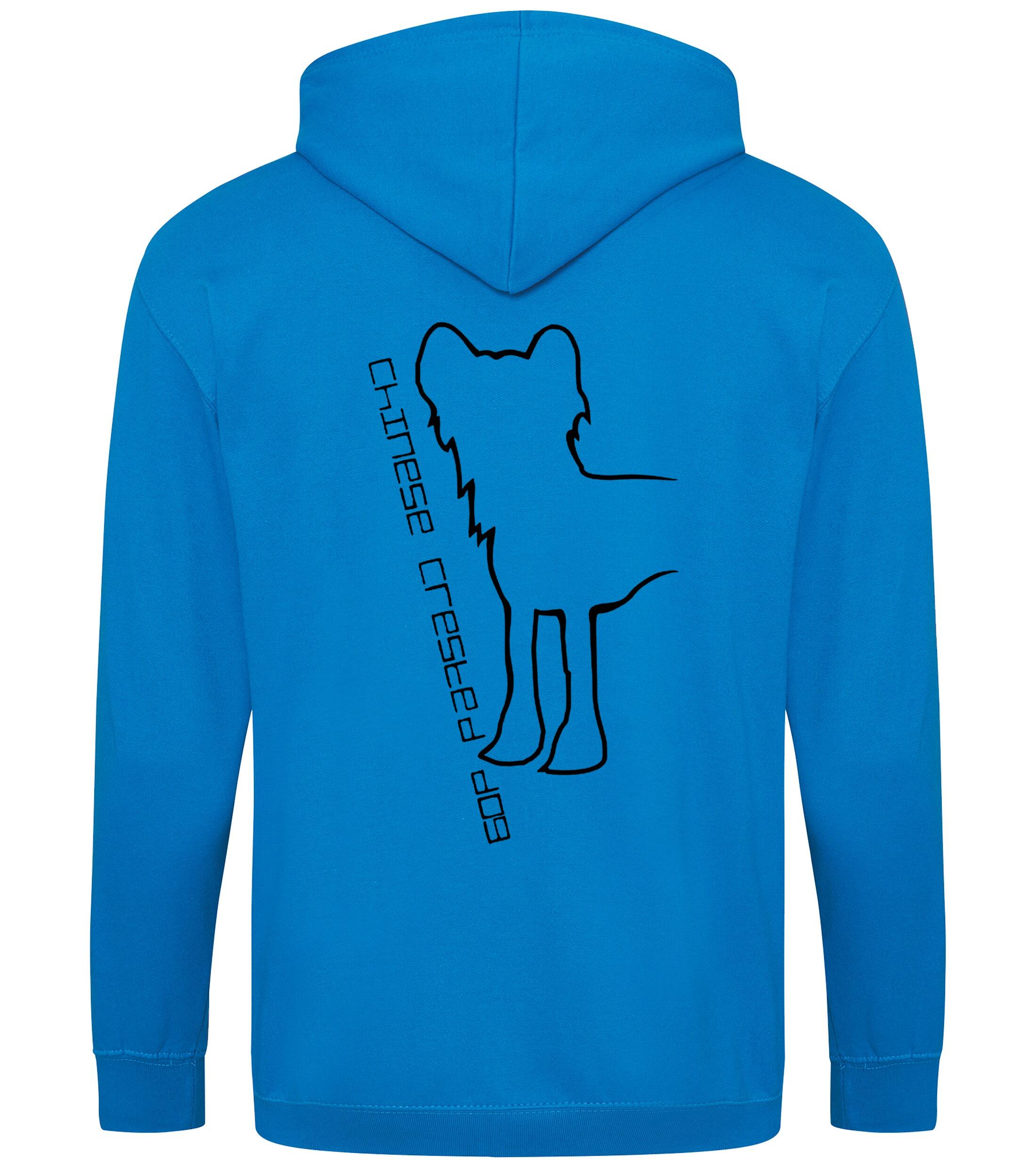 Chinese Crested Dog Breed Design Zipped Hoodie – Warmth, Style, and Breed Pride