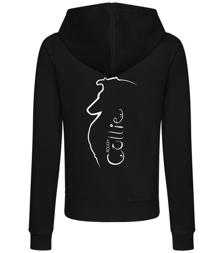 Collie (Rough) Dog Breed Design Women’s Zipped Hoodie – Stylish and Perfect for Collie Rough Lovers