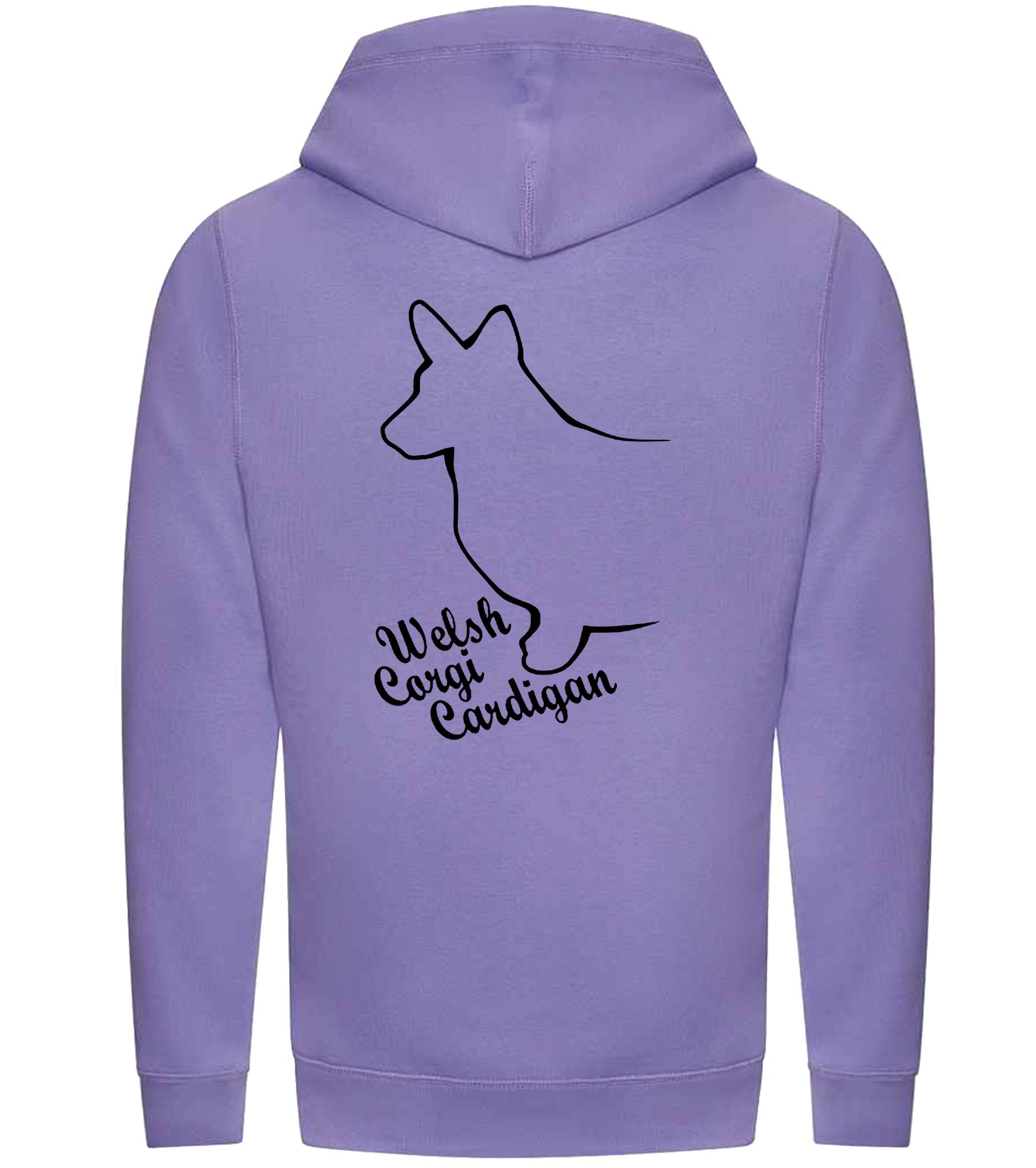 Unisex Crossneck Pullover Hoodie with Corgi Cardigan (Welsh) Dog Breed Design