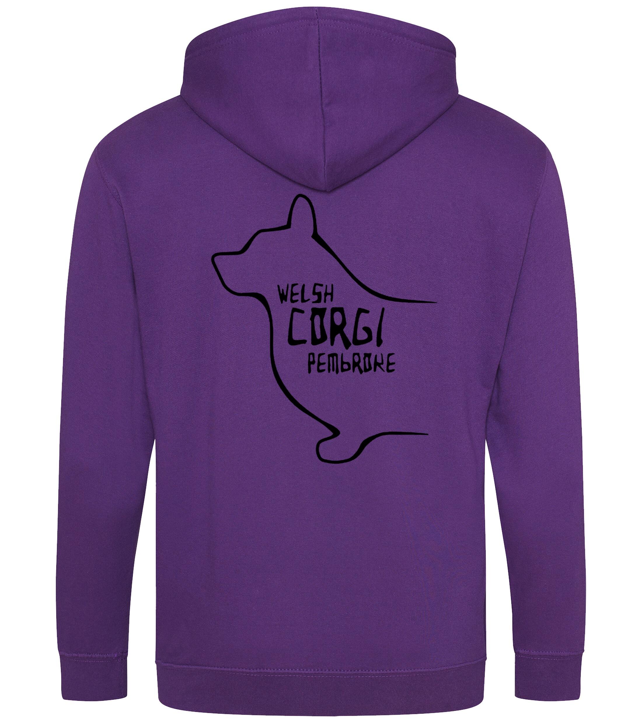 Corgi Pembroke (Welsh) Dog Breed Design Zipped Hoodie – Comfort, Style, and Corgi Pride