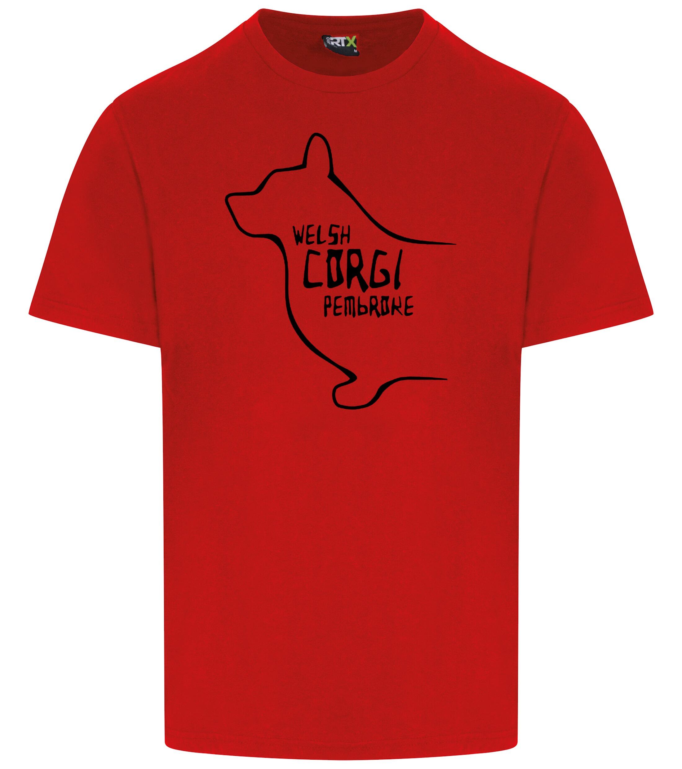 Unisex Roundneck T-shirt with Corgi Pembroke (Welsh) Dog Breed Design – Style for Corgi Enthusiasts