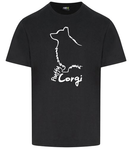 Unisex Roundneck T-shirt with Corgi Fluffy Dog Breed Design – Perfect for Corgi Fluffy Fans
