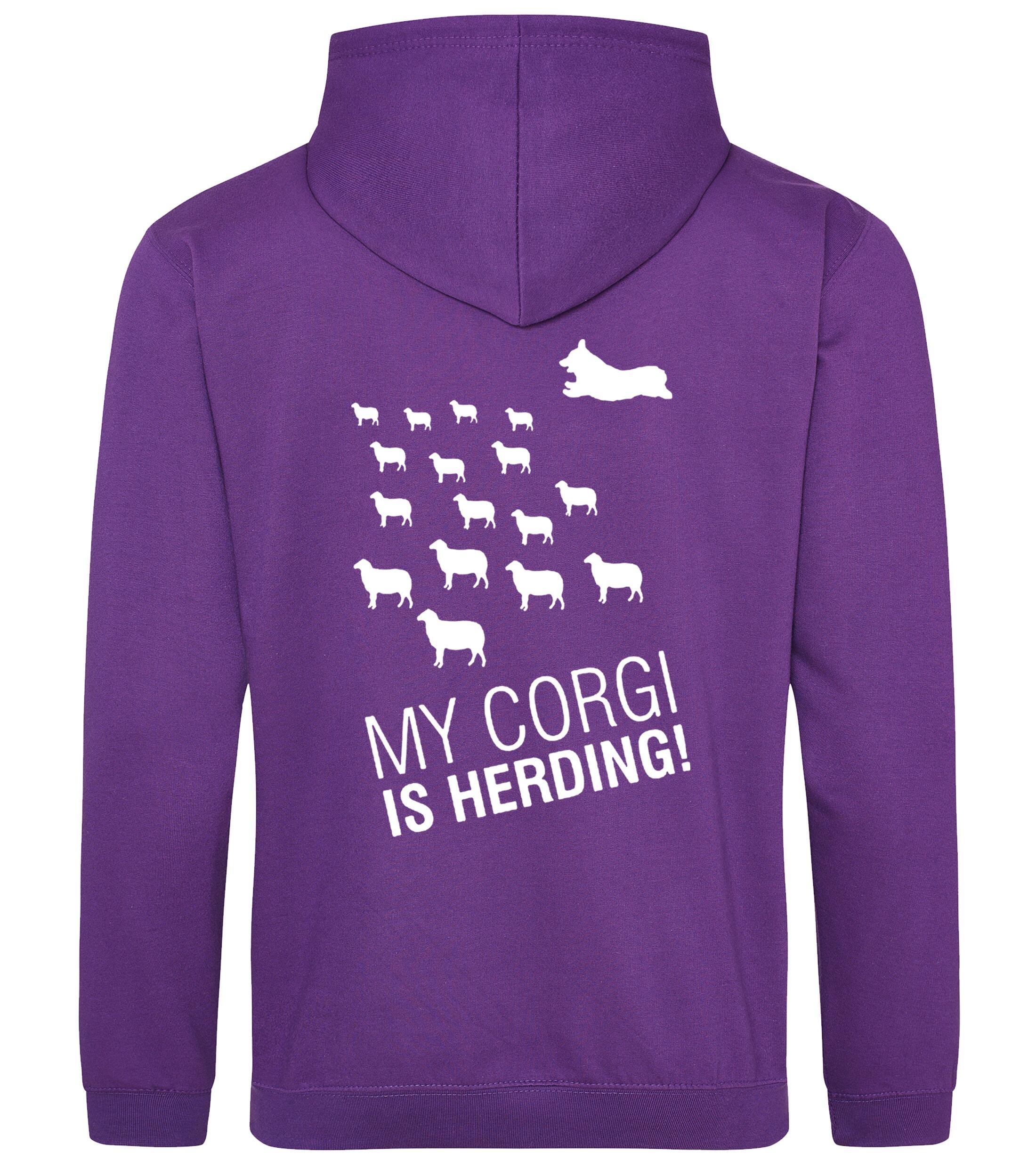 Pullover Hoodie with Corgi Herding Dog Breed Design – Cozy Style for Corgi Herding Fans