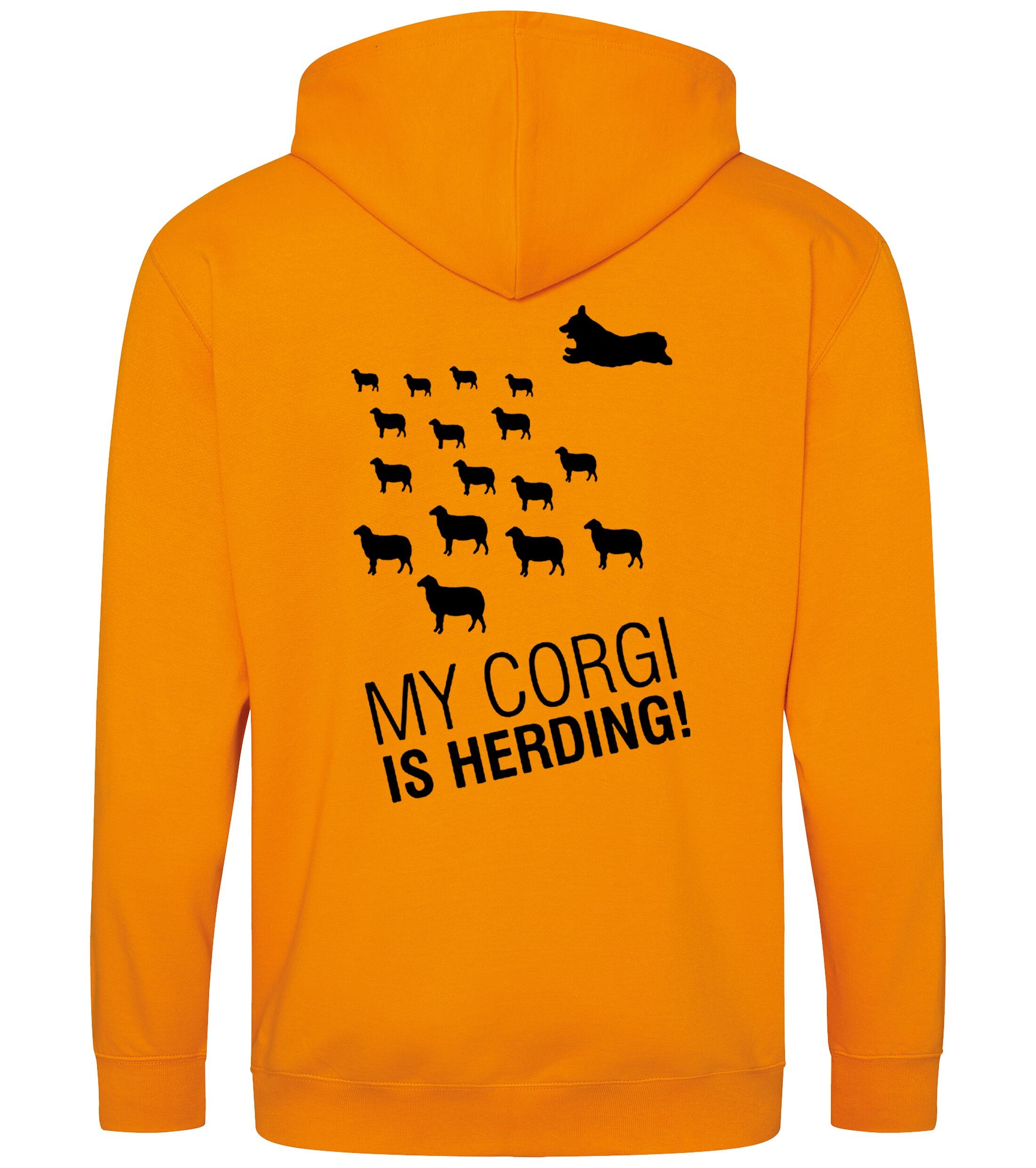 Zipped Hoodie with Corgi Herding Dog Breed Design – Stylish Comfort for Corgi Herding Enthusiasts