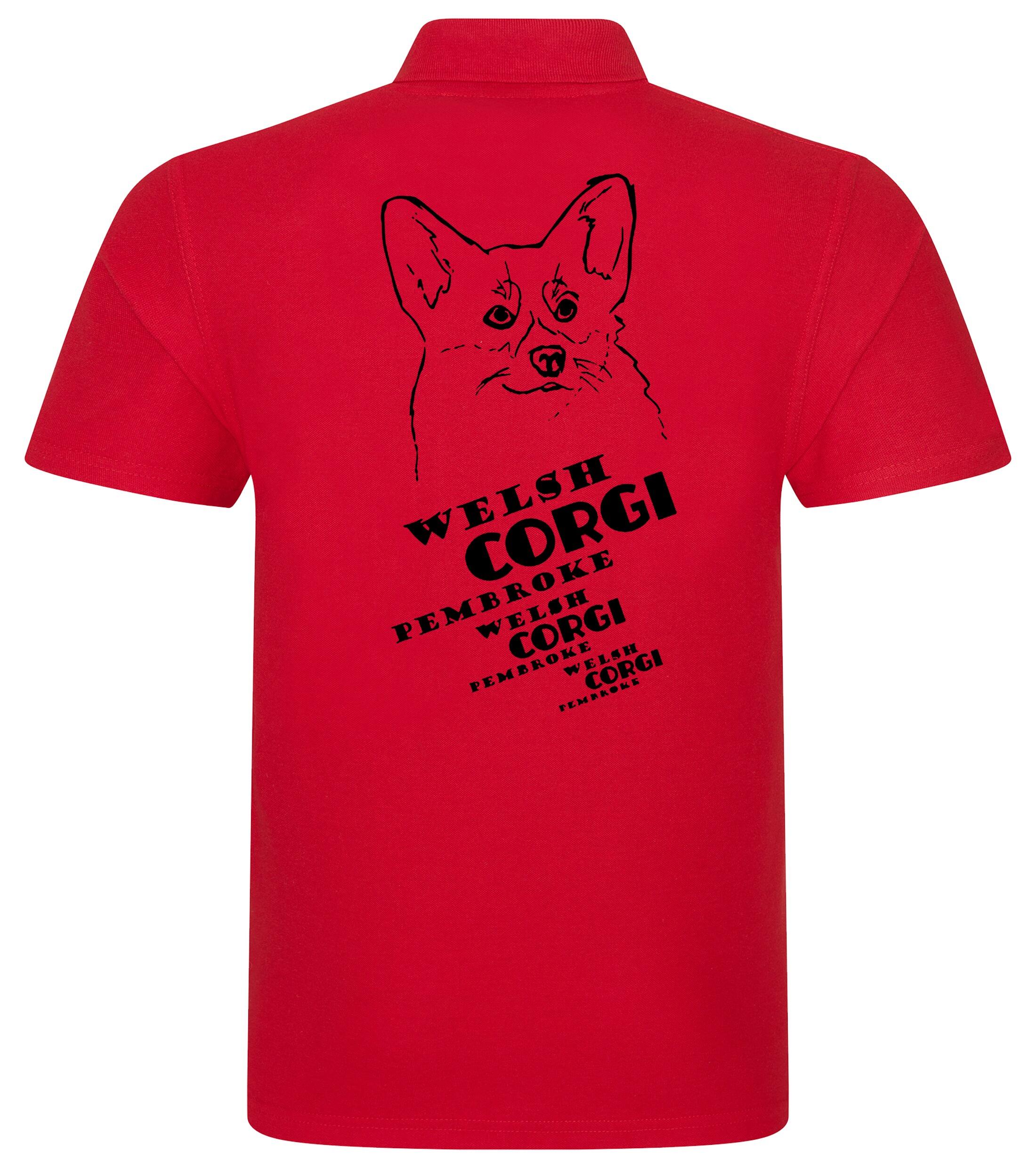 Unisex Cotton Polo with Corgi Pembroke (Face) Dog Breed Design – Versatile Style for Corgi Lovers