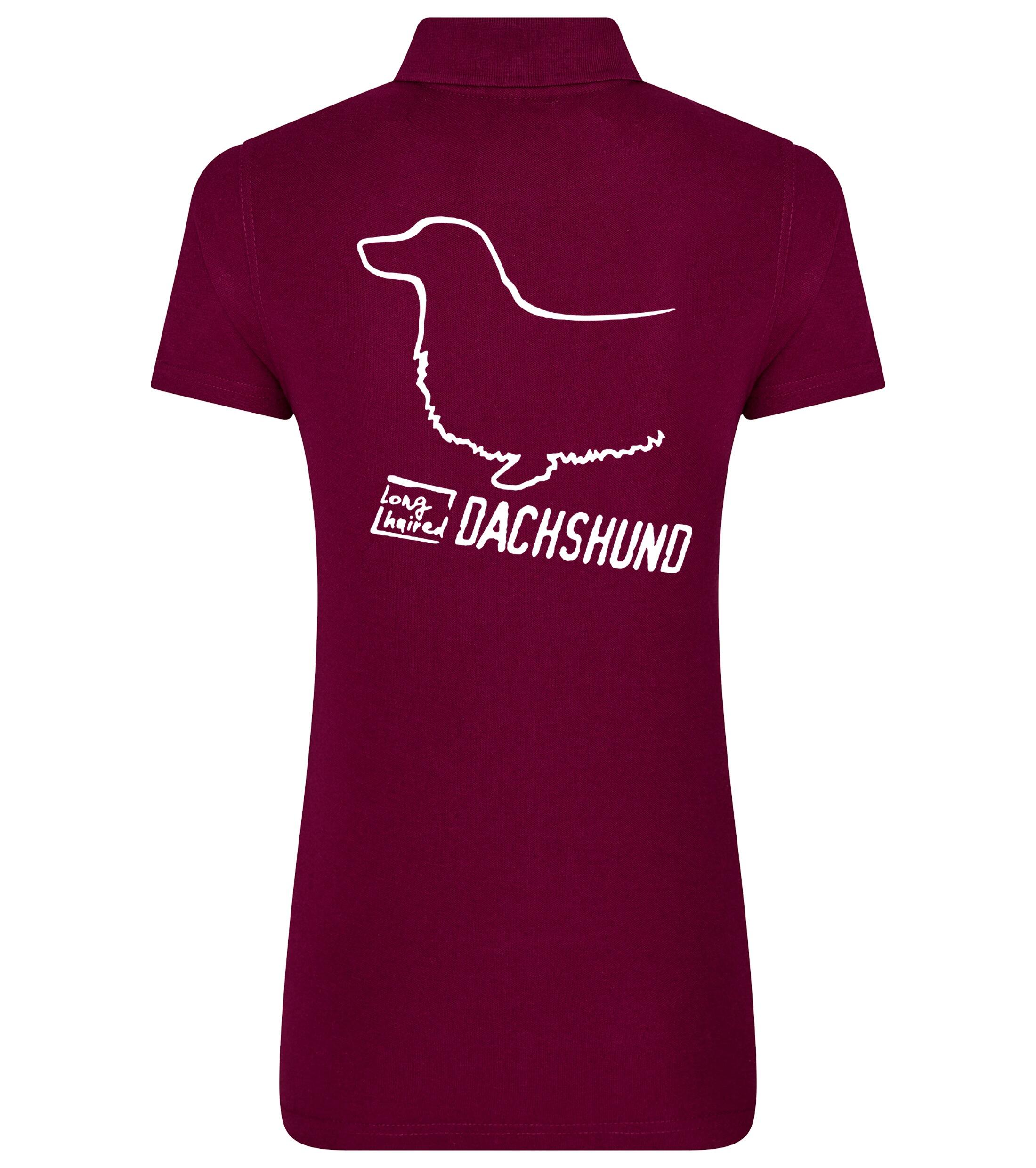 Dachshund (Longhaired) Dog Breed Design Women’s Cotton Polo – Elegance for Dachshund Lovers